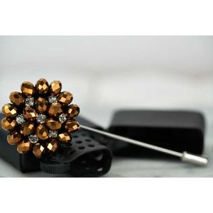 Dear Martian Mens Copper Flower Lapel Pin